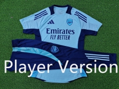 Player version 2024-2025 Arsenal Light Blue Thailand Soccer Tracksuit-9926