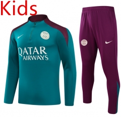 2024-2025 Paris SG Green Kids/Youth Soccer Tracksuit-GDP