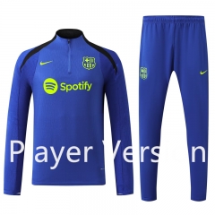 Player version 2024-2025 Barcelona Blue Thailand Soccer Tracksuit-4627
