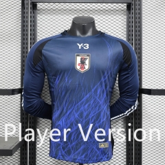 Player Version 2024-2025 Japan Home Royal Blue LS Thailand Soccer Jersey AAA-888