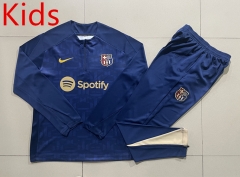 2024-2025 Barcelona Blue Kid-Youth Soccer Tracksuit -815