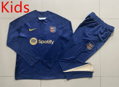 2024-2025 Barcelona Blue Kid-Youth Soccer Tracksuit -815