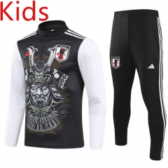 2024-2025 Special Version Japan Black&White Kids/Youth Soccer Tracksuit-GDP