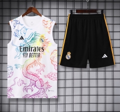 2024-2025 Real Madrid White Thailand Soccer Vest Uniform-418