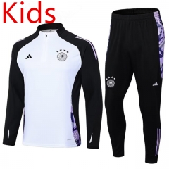 2024-2025 Germany White Kids/Youth Soccer Tracksuit-411