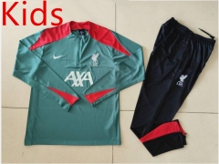 2024-25 liverpool  Green Kids/Youth Soccer Tracksuit-GDP