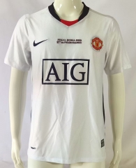 Retro Version 08-09 Manchester United Away White Thailand Soccer Jersey AAA-503