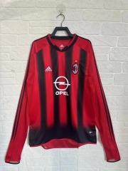 Retro Version04-05 AC Milan Home Red&Black LS Thailand Soccer Jersey AAA-c2045