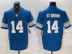 2024 NFL Detroit Lions Blue  #14 ST BROWN Jersey