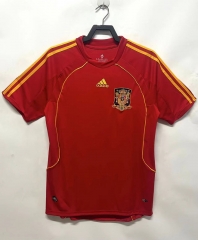 Retro Version 2008  Spain Home Red Thailand Soccer Jersey AAA-811