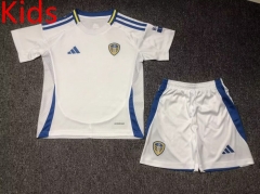 2024-25 Leeds United Home White Kids/Youth Soccer Uniform-6850
