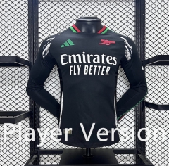 Player Version 2024-2025 Arsenal Away Black  LS Thailand Soccer Jersey AAA-5982