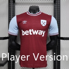 Player Version 2024-25 West Ham United Home Red Thailand Soccer Jersey AAA-888