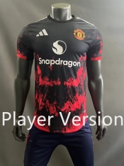 (S-3XL) Player Version 2024-2025 Special Version Manchester United Black&Red Thailand Soccer Jersey AAA-888