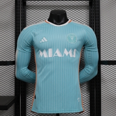 Player Version 2024-25 Inter Miami CF 2nd Away Green LS Thailand Soccer Jersey
