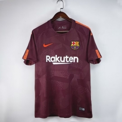 Retro Version 17-18 Barcelona 2nd Away Red Thailand Soccer Jersey AAA-9070