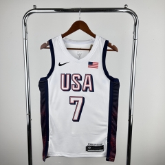 2024 USA Dream Team White #7 NBA Jersey-311