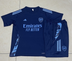 2024-25 Arsenal Royal Blue Shorts Sleeve Thailand Soccer Tracksuit Uniform-815