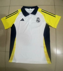 24-25 Real Madrid White Thailand Polo Shirt-2044