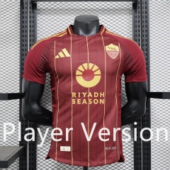 Player Version 2024-2025 Roma Home Red Thailand Soccer Jersey AAA-4514