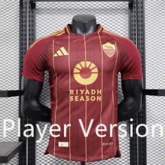 Player Version 2024-2025 Roma Home Red Thailand Soccer Jersey AAA-4514