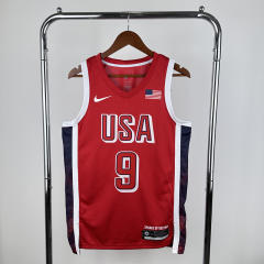 2024 USA Dream Team Red #9 NBA Jersey-311