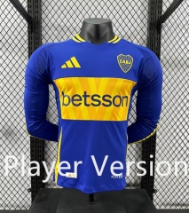 Player Version 24-25 BOCA Juniors Home Blue LS Thailand Soccer Jersey AAA-4285