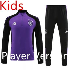 Player version 2024-2025 Germany Purple Kids/Youth Soccer Tracksuit-4627