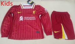 2024-2025 Liverpool Home Red Kids/Youth LS Soccer Uniform-507