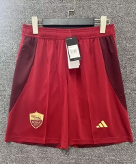 2024-2025 Roma Home Red Thailand Soccer Shorts-718