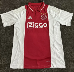 (S-4XL) 2024-2025 Ajax Home Red&White Thailand Soccer Jersey AAA-4671