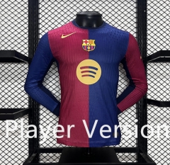 Player Version 2024-2025 Barcelona Home Red&Blue LS Thailand Soccer Jersey AAA-5982