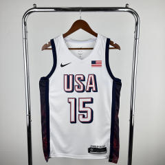 2024 USA Dream Team White #15  NBA Jersey-311