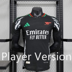 Player Version 2024-2025 Jacquard Arsenal Away Black Thailand Soccer Jersey AAA-888
