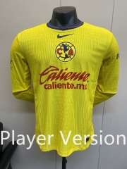 （s-3xl）Player version 2024-25  Club America Home Yellow  LS Thailand Soccer Jersey AAA-5698