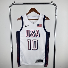 2024 USA Dream Team White #10 NBA Jersey-311