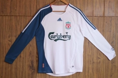 Retro Version 2006-2007 Liverpool Away White  LS Thailand Soccer Jersey AAA-6157