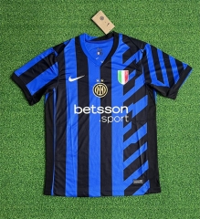 Champions League Final （s-4xl）2024-25 Inter Milan Home Blue&Black Thailand Soccer Jersey AAA-403