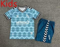 2024-2025 Sunderland AFC Away Blue Kids/Youth Soccer Uniform-7809