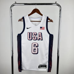 2024 USA Dream Team White #6 NBA Jersey-311