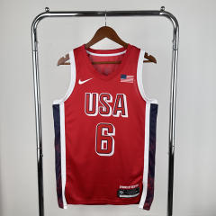 2024 USA Dream Team Red #6 NBA Jersey-311