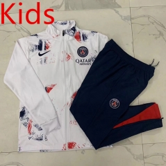 2024-2025 Paris SG White Kids/Youth Soccer Jacket Unifrom -815