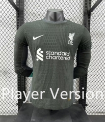 Player version 2024-25 Liverpool Away Black LS Thailand Soccer AAA-4285