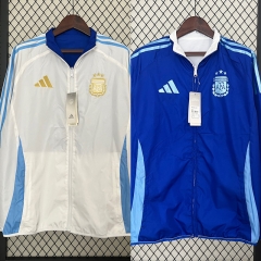 2024-2025 Argentina Blue&White Double-Sided Wear Thailand Trench Coats-0255