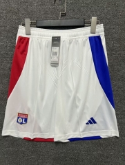 2024-25 Olympique Lyonnais Home White  Thailand Soccer Shorts-2886