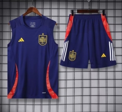 2024-2025 Spain Royal Blue Thailand Soccer Vest Uniform-418