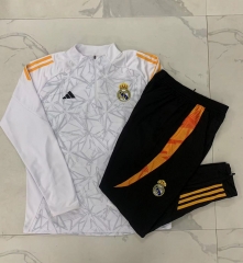 2024-2025 Real Madrid White Thailand Soccer Tracksuit-815