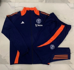 2024-25 Manchester United Royal Blue Thailand Soccer Jacket Uniform-815