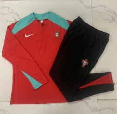 2024-2025 Portugal Red  Thailand Soccer Tracksuit-815