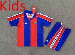 Retro Version 92-95 Barcelona Home Red&Blue Kid/Youth Soccer Uniform-8975